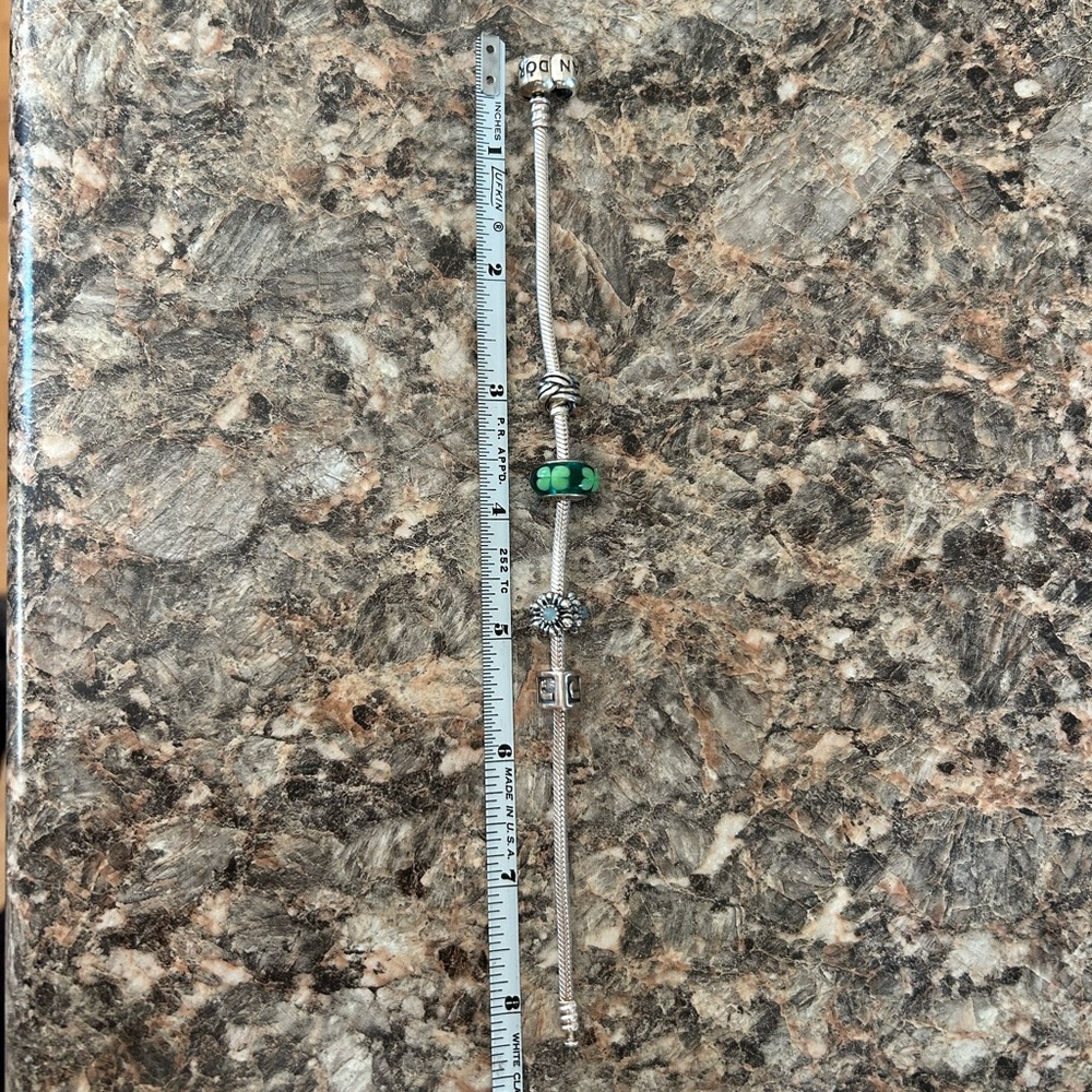 Pandora Silver Bracelet with Three Charms - Picture 9 of 9